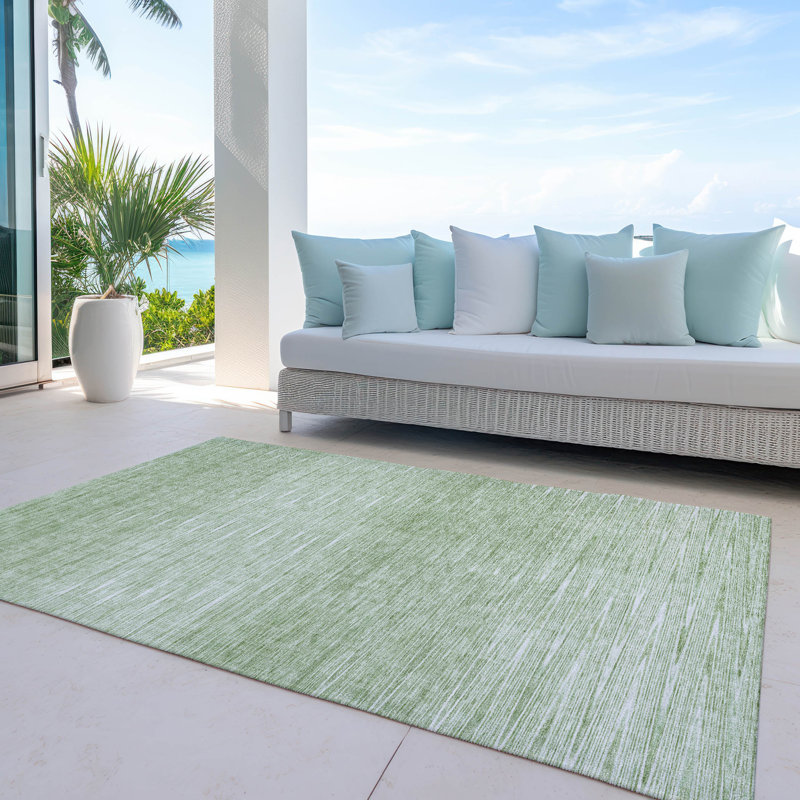Leis Flatweave Washable Ombre Indoor / Outdoor Rug, Rectangle 2'6" x 3'10"