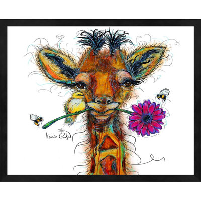Girafe par Karrie Evenson - peinture encadrée