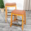 Tabouret de comptoir naturel 24 po avec siège en cuir reconstitué - et tabouret au design élégant-1975664776-1975664779