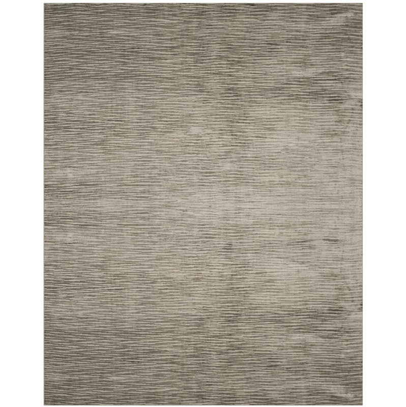 Tapis brun tissé à la main Lavonia, Rectangle 8 pi x 10 pi