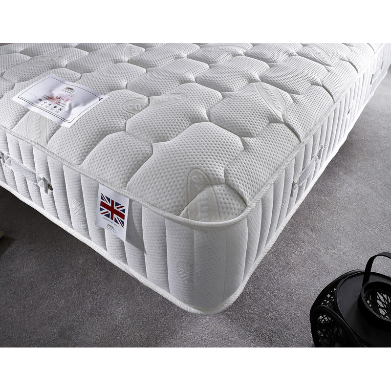 3500 Sovereign 28cm Pocket Sprung Memory Foam Quilted Mattress with Edge Support, Single (3')