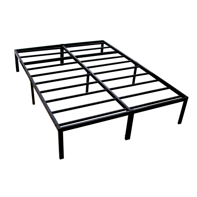 Heavy - Duty King Size Black Steel Platform Bed With Build And 2000 Pound Load Carrying, 80 In Depth Load,, King
