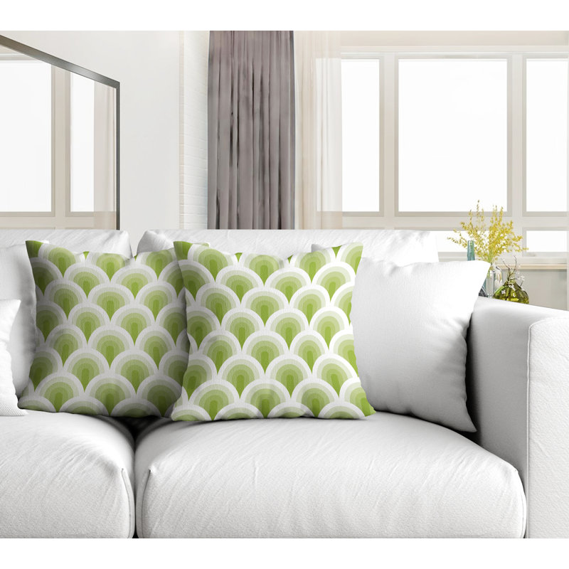  Coussin décoratif intérieur / extérieur, L 19 po x H 19 po, Chartreuse