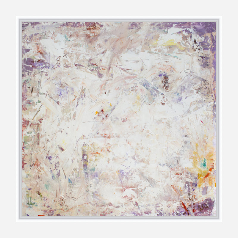 Bubble Gum - Artist Enhanced Canvas Print, 49.5" H x 49.5" W x 1.75" D, White Framed Canvas