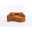 Canapé modulaire courbé en S: double profondeur-1908984961