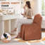 Chaise de coiffeuse pivotante à jupe en chenille avec roulettes-1454009669