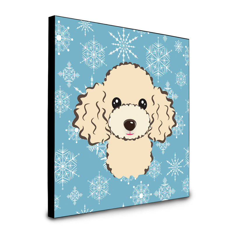 Panneau mural d’art flocon de neige Loula, Caniche Buff