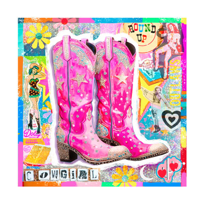 Jess Stempel Cowgirl Boots Canvas Art