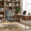 Chaise de bureau ergonomique réglable avec dossier berçant et siège rembourré à hauteur ajustable pour bureau à domicile