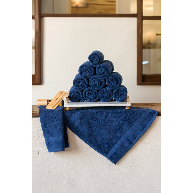 Ensemble de serviettes 4 pièces Antalya, Bleu marine