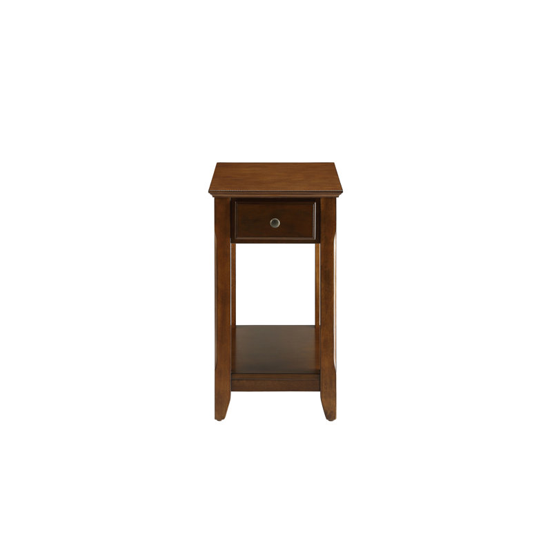 Bertie Walnut Finish Accent Table, Walnut