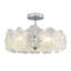 Plafonnier encastré en verre à 5 lumières (40 cm) avec diffuseur en verre en forme de trompette et intensité variable, idéal pour une chambre, un salon ou un couloir.