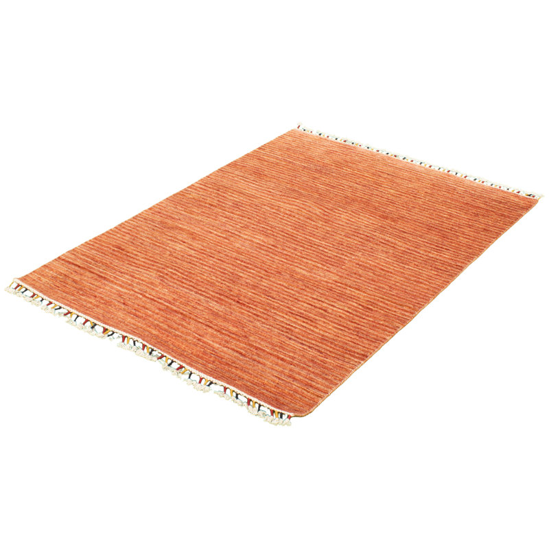 Tapis décoratif en laine noué à la main de conception unique 5 pi x 7 pi noué à la main New Age