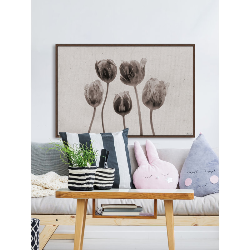It's Tulip Time by Marmont Hill - Floater Frame Painting on Canvas, 61cm H x 91cm W x 3.81cm D