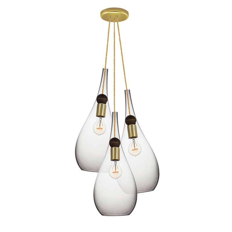 Earth 3 - Light Chandelier, Gold, 108" H x 18" W x 5" D