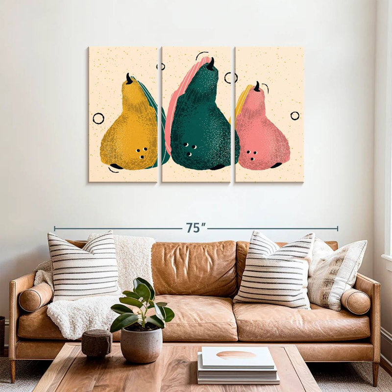 Abstract Pears, 36" H x 57" W