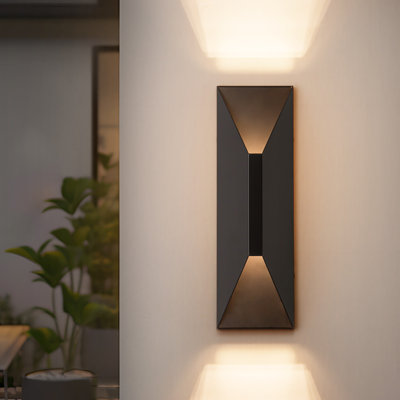 1-Light Dimmable LED Outdoor Wall Light