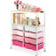 8 Drawers Rolling Storage Cart with Wooden Top, Multipurpose Utility Cart with Opening Shelf & Lockable Wheels, Storage Drawer Rolling Cart Organizer-116324493