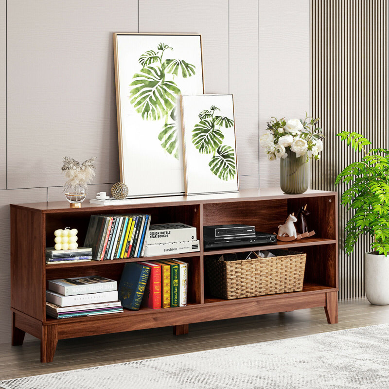 Norman Unfinished TV Stand for TVs up to 58", Brown