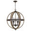 Luminaire suspendu sphère 6 lumières Powley