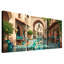 Moroccan Courtyard with Tile Canal and Potted Citrus Set Of 3 Canvas Wall Art-131253130