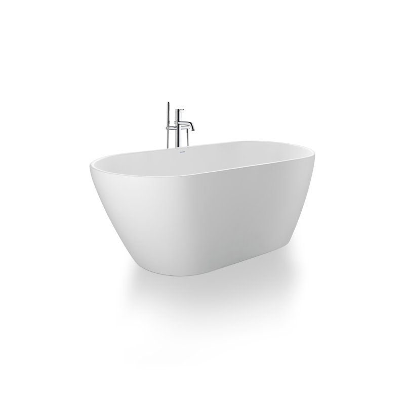 Duravit D-Neo 63'' x 30'' Freestanding Soaking Solid Surface Bathtub