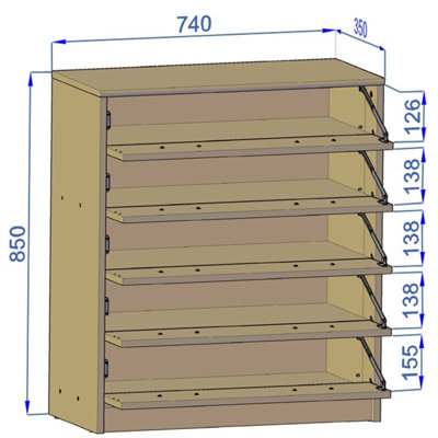 15 Pair Shoe Storage Cabinet