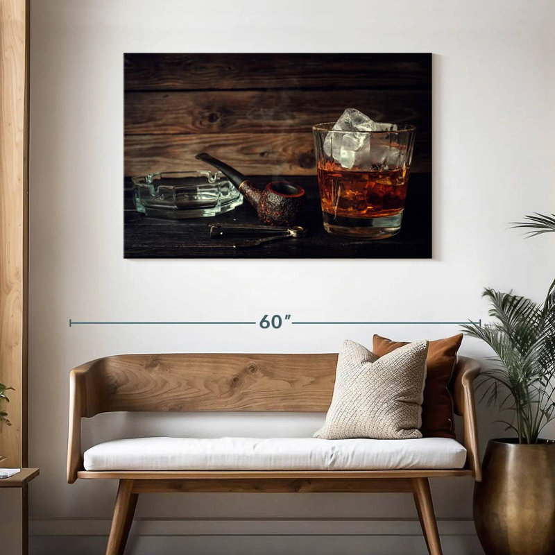 Yarlin Whiskey And Pipe, 30" H x 45" W