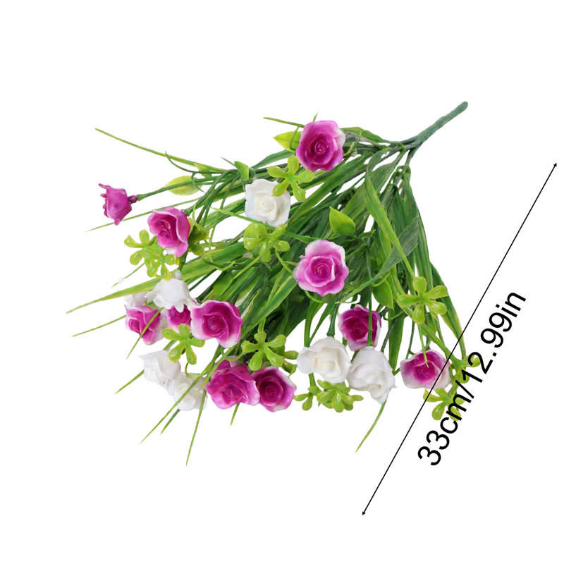 Fleurs artificielles Spring Grass Roses, Red