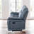 87" Faux Leather Reclining Sofa With Drop - Down Table: Dual Recliners & Cupholders-116620169