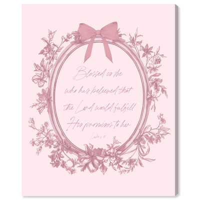  «Blessed is She Mirror Christian», reproduction d'art sur toile tendue avec châssis, 20 x 24