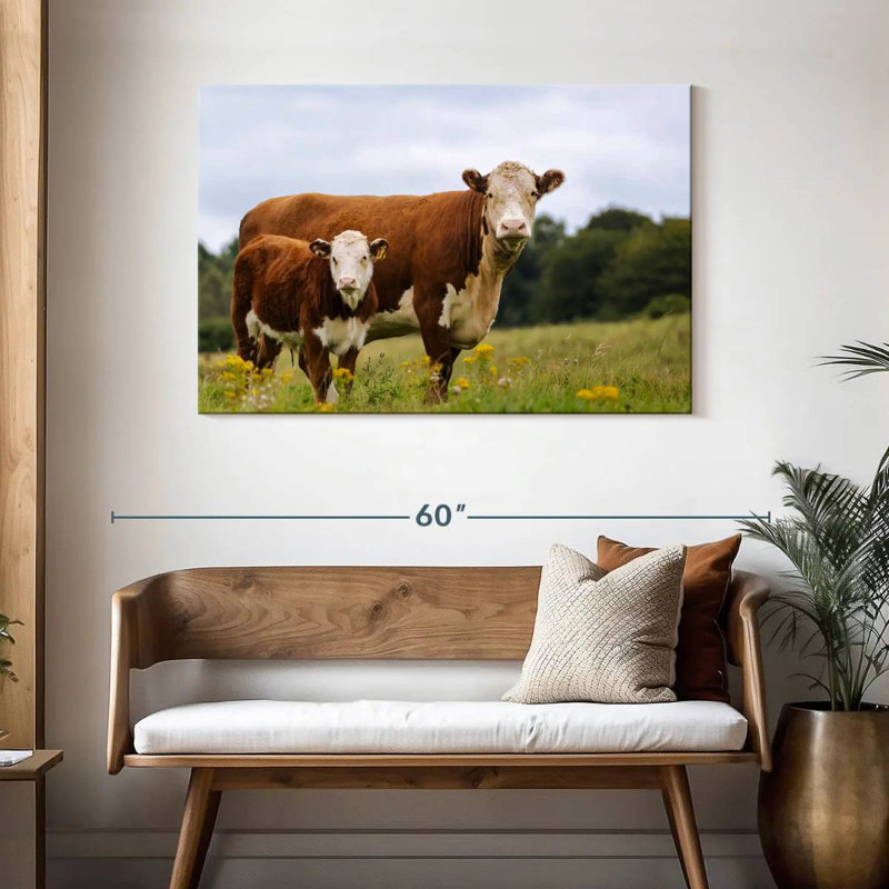 Brampt Calf And Cow, 30" H x 45" W