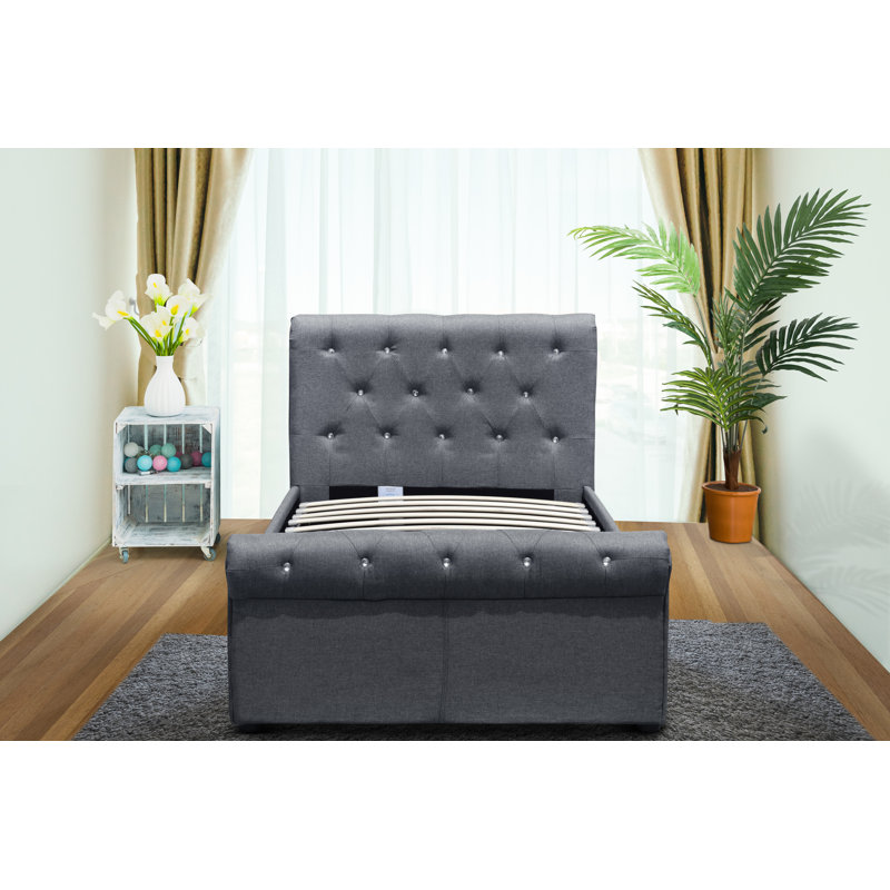 Mackenzie Upholstered Bed, Single (3')