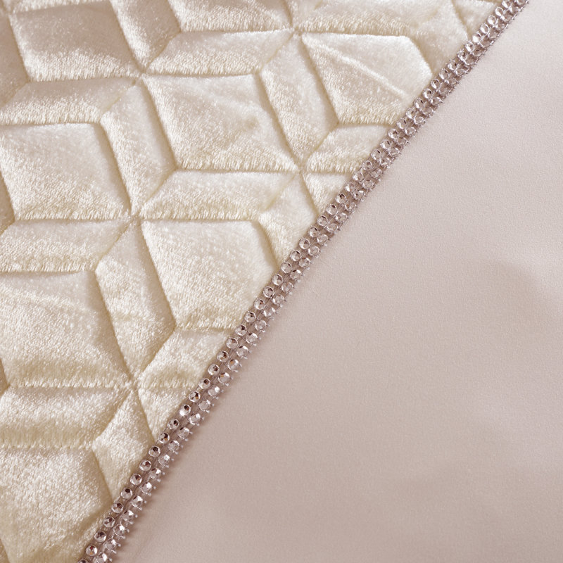 Polyester Solid Colour Duvet Cover with Pillowcases, Single Duvet Cover + 1 Standard Pillowcase, Champagne