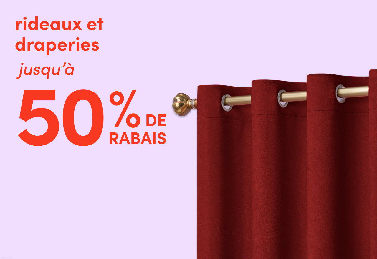 rideaux et draperies en solde