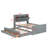 Wooden Bed With Storage Headboard With Outlets, Trundle Bed With Three Storage Drawers-1719937246