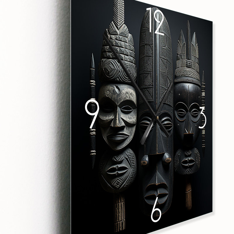 Jaleh - Horloge murale moderne afro-américaine, H 40 po x l 30 po