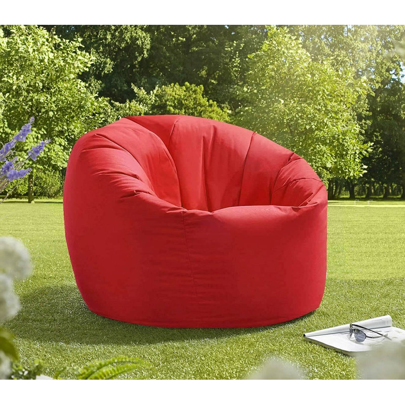 Attenborough Outdoor Friendly Bean Bag, 102cm H x 89cm W x 89cm D, Red