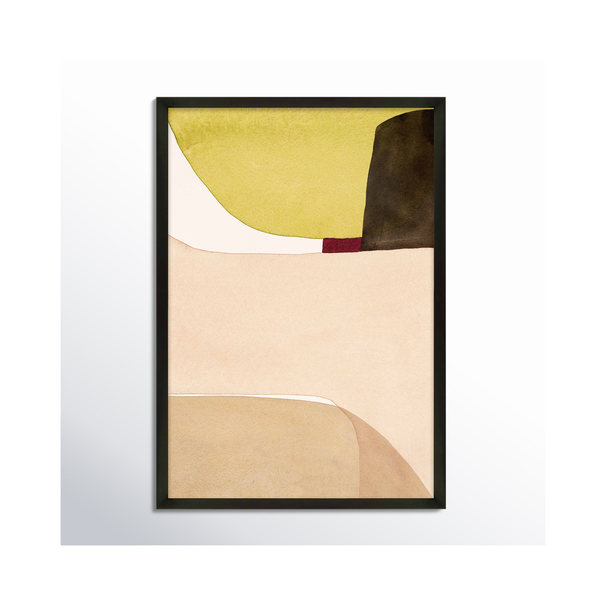 It Is All Neutral by Julia Balfour , Black Picture Framed Paper, 20" H x 14" W x 1.25" D