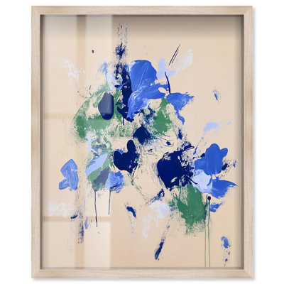 «Sapphire Scrawl Shadowbox Print Western Floral Art» par Art Remedy