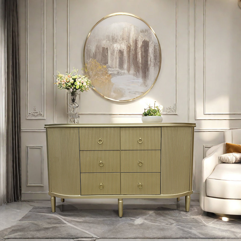Armoire d'appoint en bois massif Simple Champagne