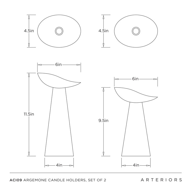 Argemone Candle Holders, Set of 2