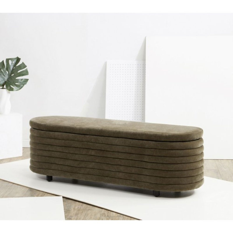 Banc de rangement Corneshia, Vert olive foncé