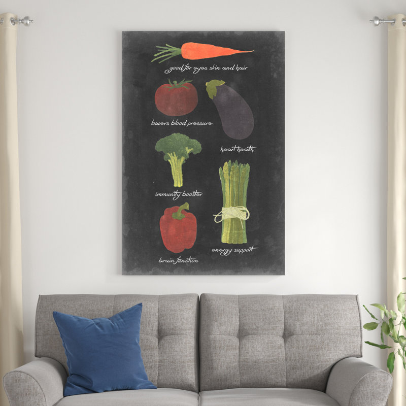 Tableau noir Veggies I, H 48 po x l 32 po x P 1,25 po