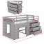 Lit mezzanine avec tiroirs et tablette-254036199