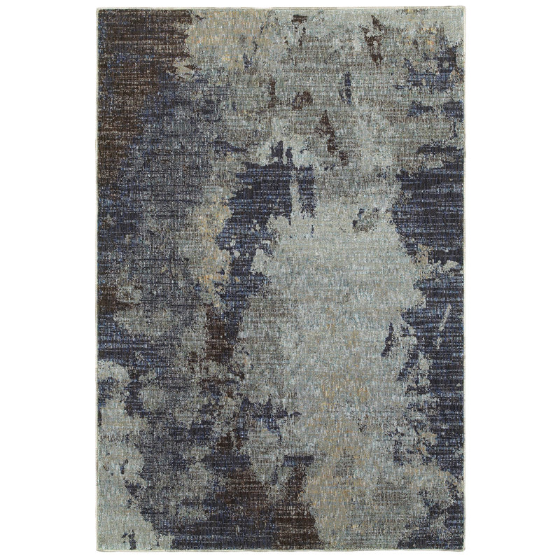 Tapis bleu marine Knox, Rectangle 10 pi x 13 pi 2 po