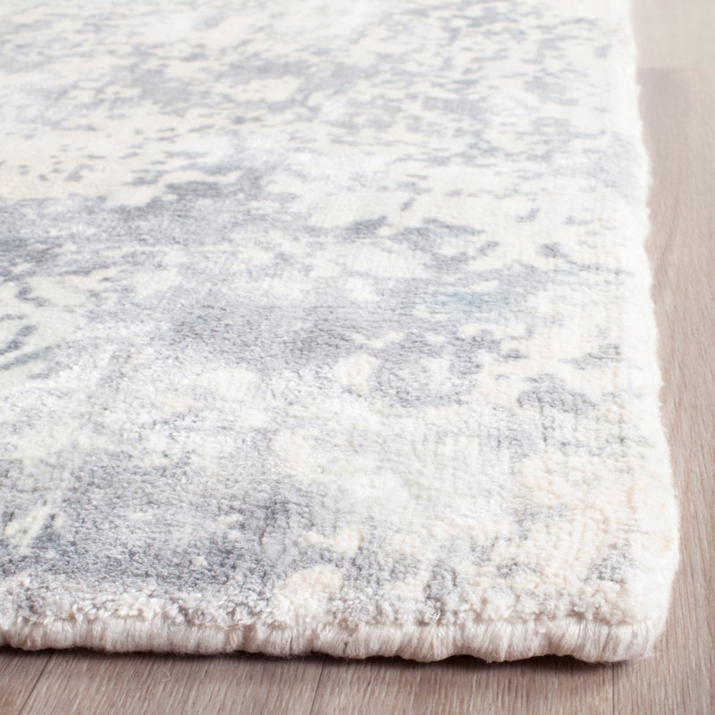 Ely Hand Loomed Viscose Abstract Rug, Rectangle 10' x 14'