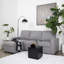 Razzak 3 Seater Linen Sofa Bed-180110789