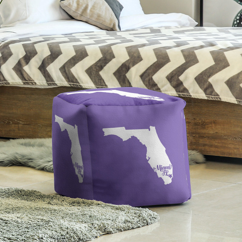 Repose-pieds cube en floride miami, Mauve