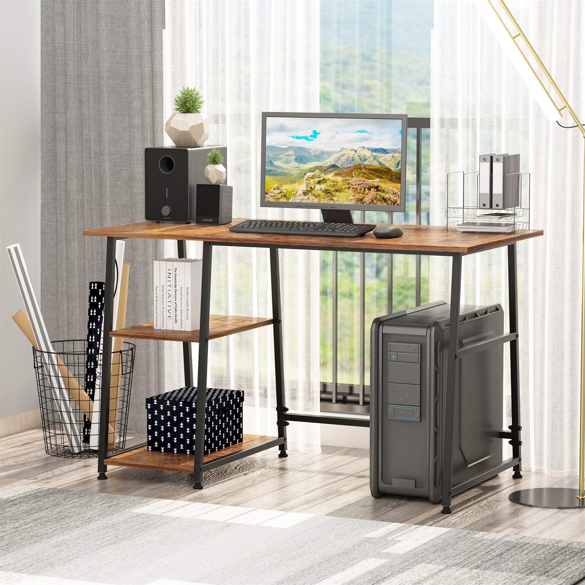 Borough Wharf Chiyoda 120cm W Rectangle Writing Desk | Wayfair.co.uk